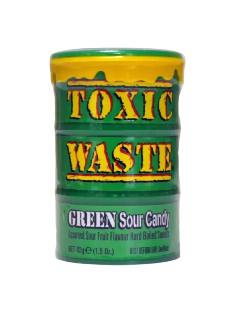 Toxic Waste Green Токсик Вест Самые Кислые леденцы в мире